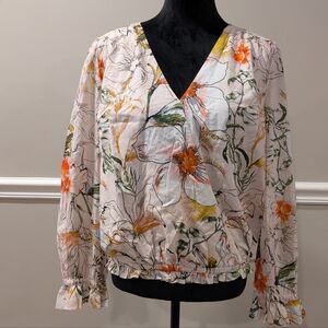 ❤️ 4/$60 INC Floral Faux-Wrap Blouse (NWT) ❤️4 for $60 ❤️